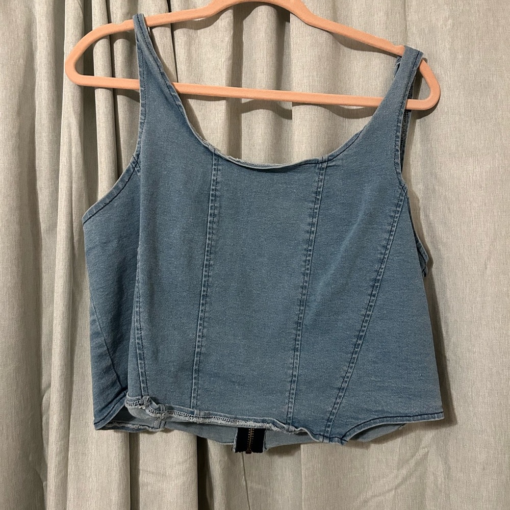 Jean crop top